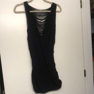 Black bodycon sinched dress - women’s - juniors